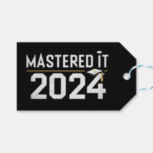 Étiquettes-cadeau Diplôme de Master Maîtrisé 2024 Diplôme de Master