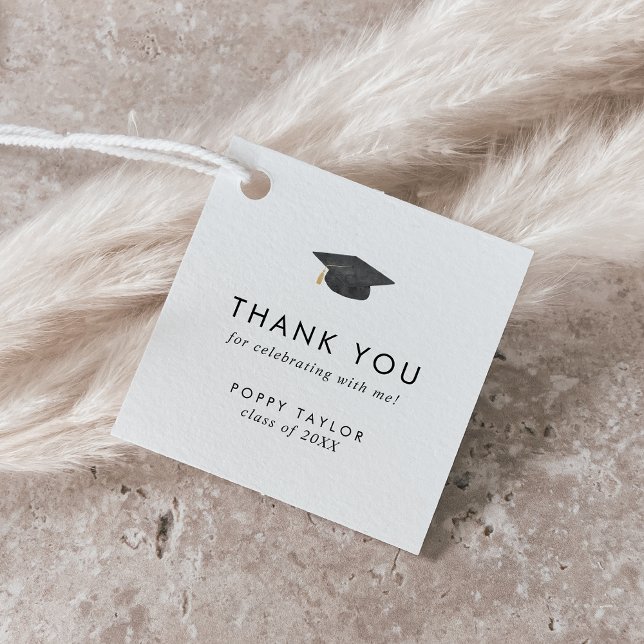 Étiquettes Cadeau Diplôme de Merci Casquette chic (Créateur téléchargé)