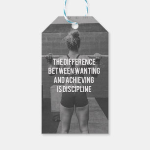 Étiquettes-cadeau Discipline - Désir vs réalisation, condition physi
