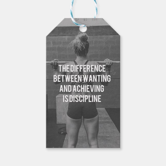 Étiquettes-cadeau Discipline - Désir vs réalisation, condition physi (Devant)