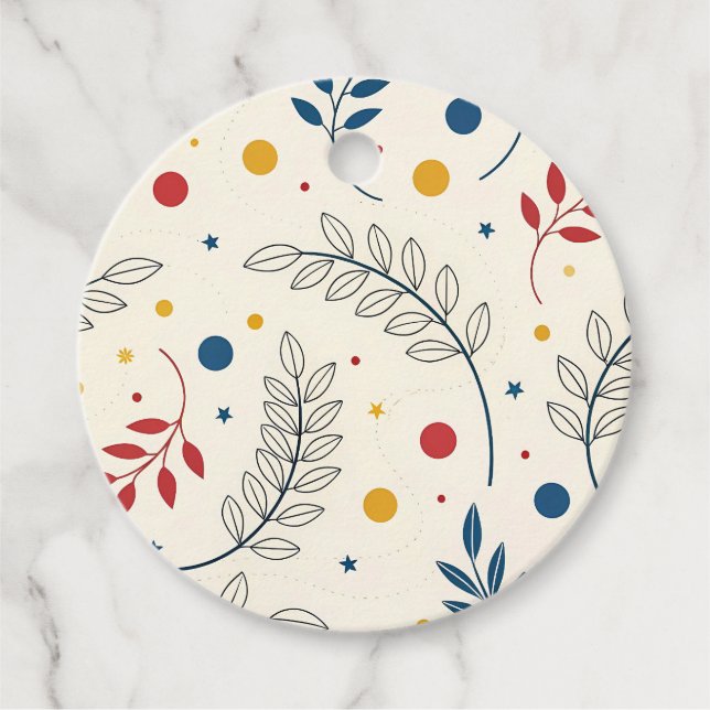 Étiquettes Cadeau Diseño floral (Devant)