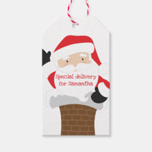 Étiquettes-cadeau Disposition Santa pour enfants