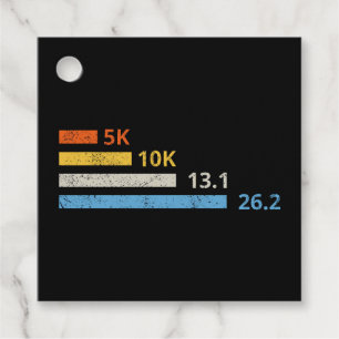 Étiquettes Cadeau Distances de course I - 5K 10K 13,1 26,2 Marathoni