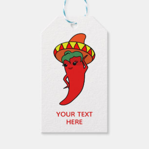 Étiquettes-cadeau Divertissante Kawaii Pepper modifiable Texte