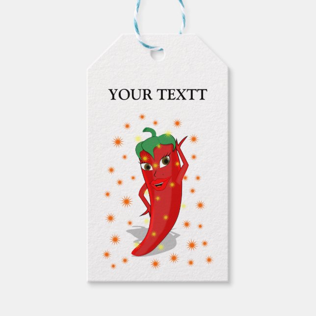 Étiquettes-cadeau Divine Piment Rouge Chaud (Devant)