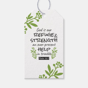 Étiquettes-cadeau Divine Refuge - Psaume 46:1 pour le Confort Spirit