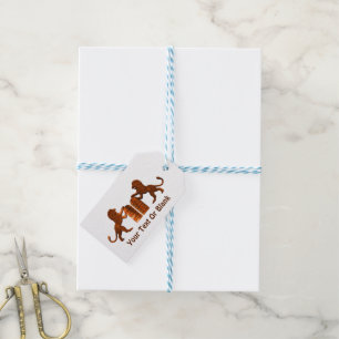 Étiquettes-cadeau Dix commandements et lions