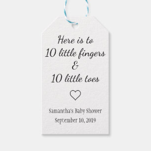 Étiquettes-cadeau Dix Petites Doigts Dix Petits Baby showers orteils