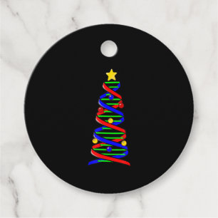 Étiquettes Cadeau DNA Helix Christmas Tree Life Science Biologie