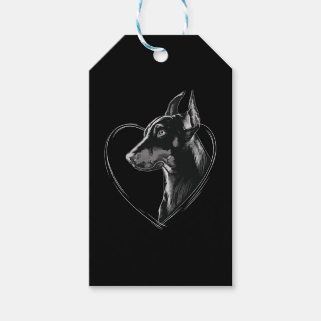 Étiquettes-cadeau Doberman Pinscher (Devant)