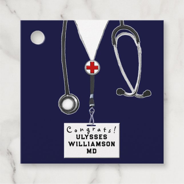 Étiquettes Cadeau Docteur Médicale (Devant)
