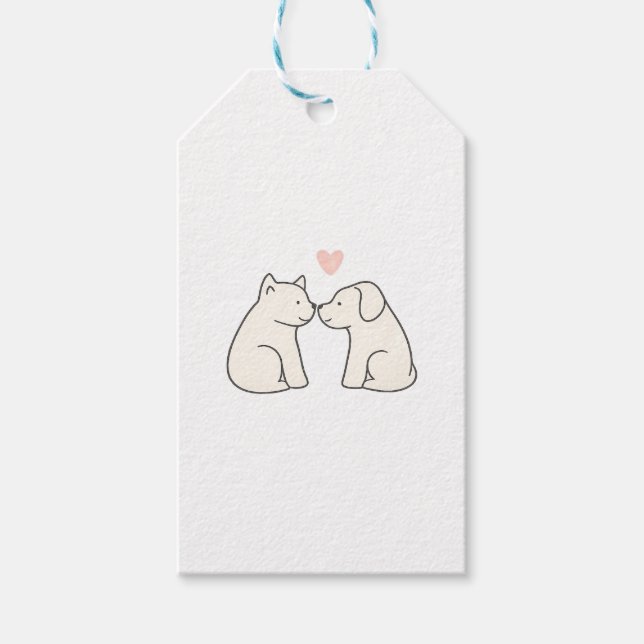 Étiquettes-cadeau Dog Love Sticker (Devant)