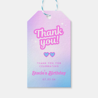 Étiquettes-cadeau Doll Party Cadeau Tag Doll Anniversaire Fête Rose 