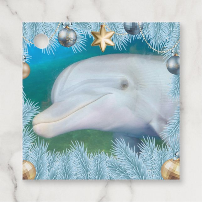 Étiquettes Cadeau Dolphin Holiday Gift Tag (Devant)