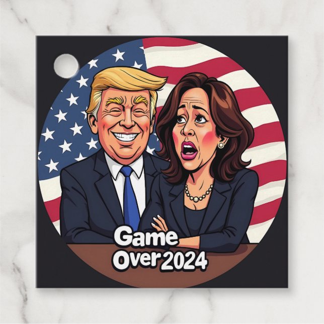 Étiquettes Cadeau Donald Trump Kamala harris (Devant)