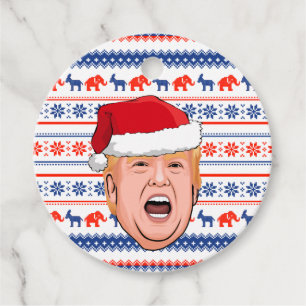 Étiquettes Cadeau DONALD TRUMP Noël
