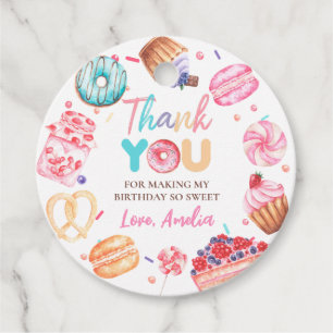 Étiquettes Cadeau Donut Candy Anniversaire Favoriser Tags