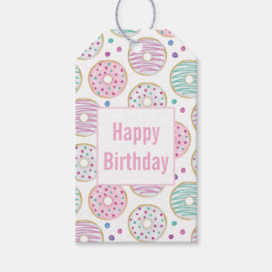 Étiquettes-cadeau Donut Motif mignon coloré Anniversaire Tags cadeau