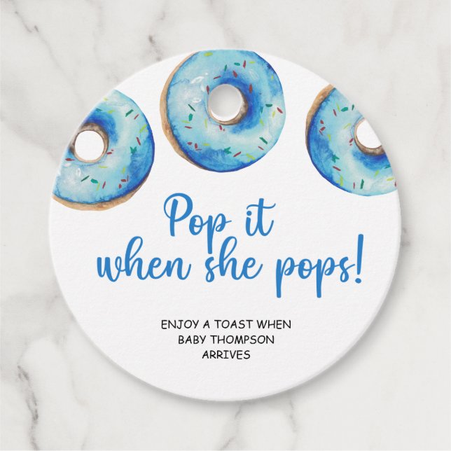 Étiquettes Cadeau Donut Pop quand elle accouche (Devant)