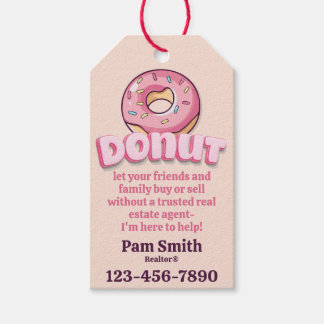 Étiquettes-cadeau Donuts, Donut, Café, Realtor Pop by