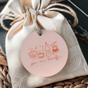 Étiquettes Cadeau Doodle Whimsical Vous êtes Teariffic, Thé Thème Ca