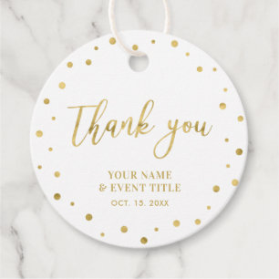Étiquettes Cadeau Dorée Anniversaire moderne Favoriser Merci Favor