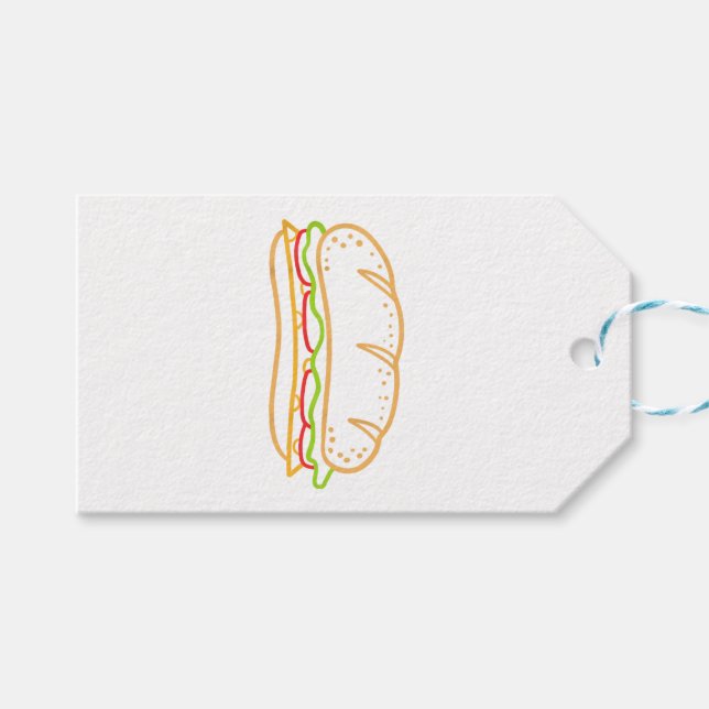 Étiquettes-cadeau Doublure de sandwich (Devant (Horizontal))