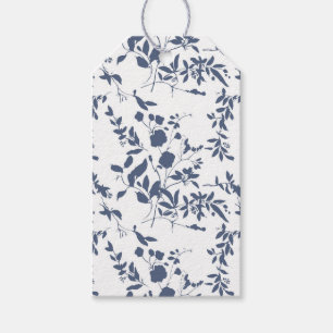 Étiquettes-cadeau Doublure d'enveloppe à feuillage bleu