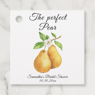 Étiquettes Cadeau Douce aquarelle Fleurs de poire Parfaite Mariage