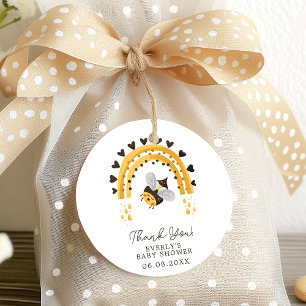 Étiquettes Cadeau Douce Arc-en-Ciel Bumblebee Abeille à Miel Baby Sh