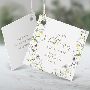 Étiquettes Cadeau Douce Fleur Sauvage Rustique Baby Shower Bohème 