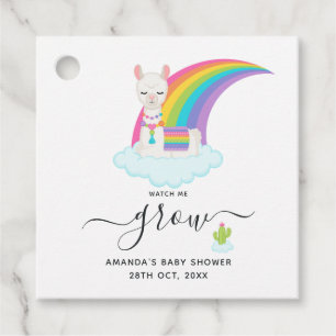 Étiquettes Cadeau Douce Llama Heaven Regarde Moi Grandir Baby Shower