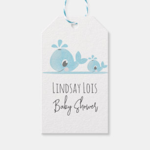 Étiquettes-cadeau Douce Maman Baleine Bébé Baleine Baby Shower 