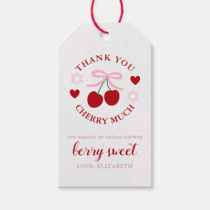 Étiquettes-cadeau Douce Mariage aux Cerises