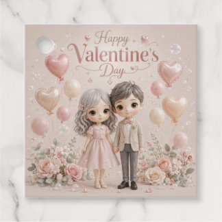 Étiquettes Cadeau Douces Paroles en Rose Pastel