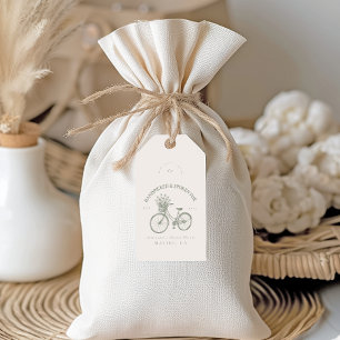 Étiquettes-cadeau Douche à bicyclette florale triée sur le volet