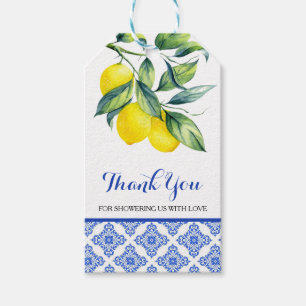 Étiquettes-cadeau Douche citron