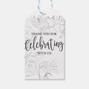 Étiquettes-cadeau Douche nuptiale, Elégante douche nuptiale Invitati