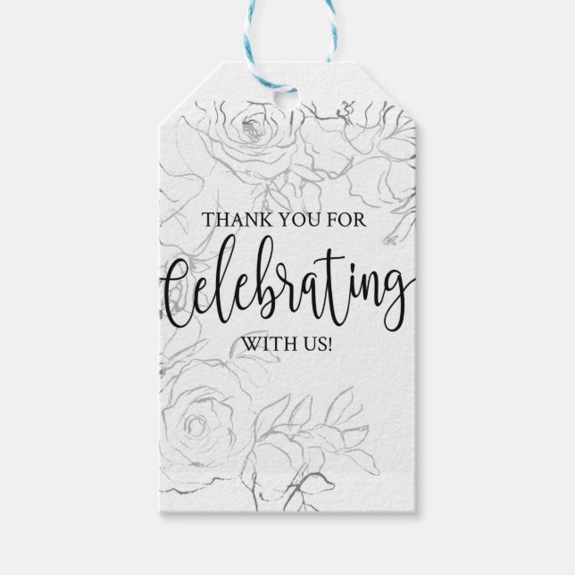 Étiquettes-cadeau Douche nuptiale, Elégante douche nuptiale Invitati (Devant)