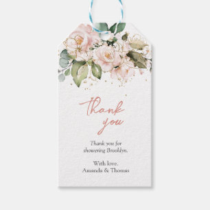 Étiquettes-cadeau Douche nuptiale rose pastel rose pastel
