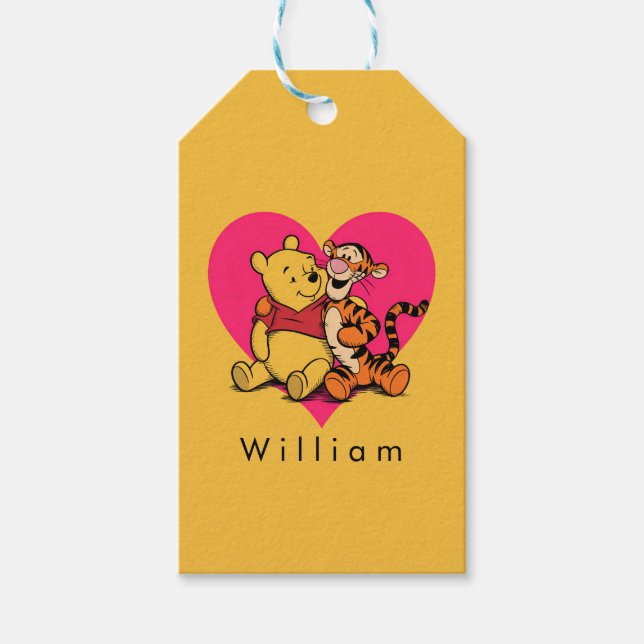 Étiquettes-cadeau Doux Winnie l'ourson et Tigger (Devant)