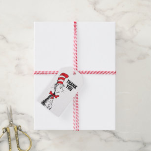 Étiquettes-cadeau Dr. Seuss Chat dans le Chapeau Anniversaire Reme