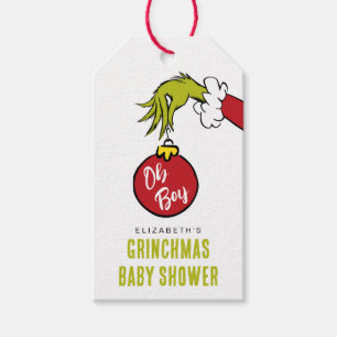 Étiquettes-cadeau Dr Seuss   Oh Garçon Grinch Baby shower Favoriser 