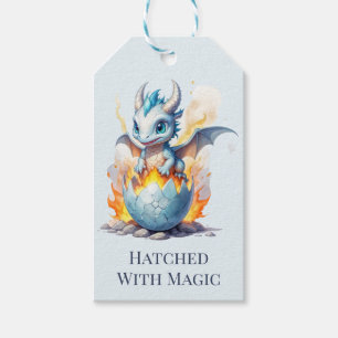Étiquettes-cadeau Dragon Bleu Hatchané