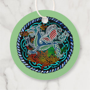 Étiquettes Cadeau Dragon celtique