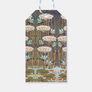 Étiquettes-cadeau Dragonflies Water Lilies Marais Art Nouveau