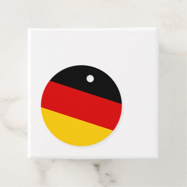 Étiquettes Cadeau Drapeau allemand (En situation)