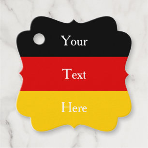 Étiquettes Cadeau Drapeau Allemand Couleurs fantaisie Personnalisée