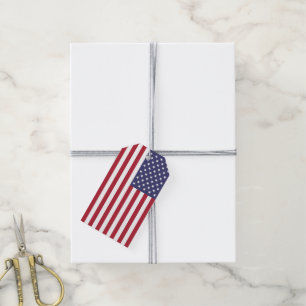 Étiquettes-cadeau Drapeau américain adapté