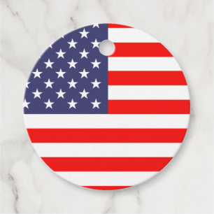 Étiquettes Cadeau Drapeau américain patriotique 4 juillet parti